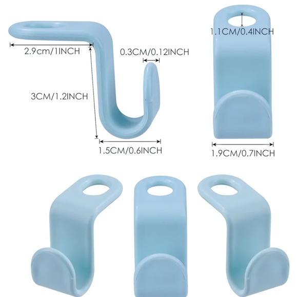 Closet Organization Space Saving Cascading Hanger Clip - Set of 25 - Blue - Picture 4 of 5